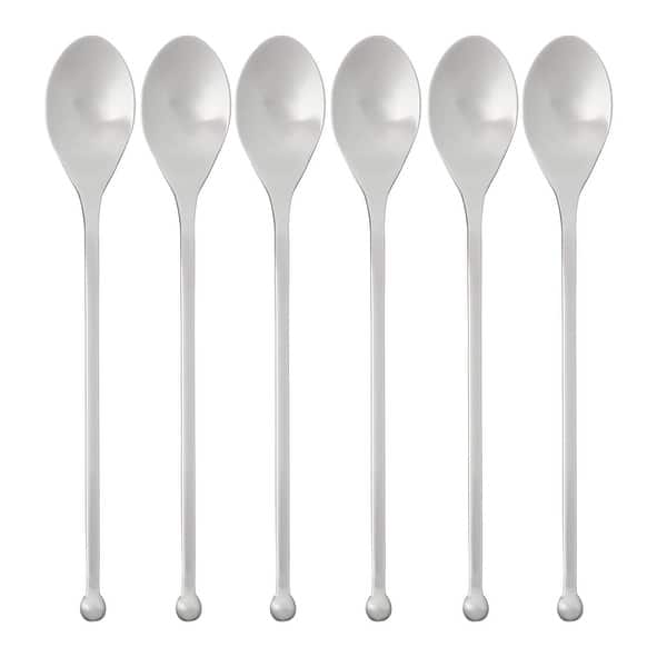Knork Original Long Handle Iced Tea Spoon, 6 Piece Set, Matte Finish