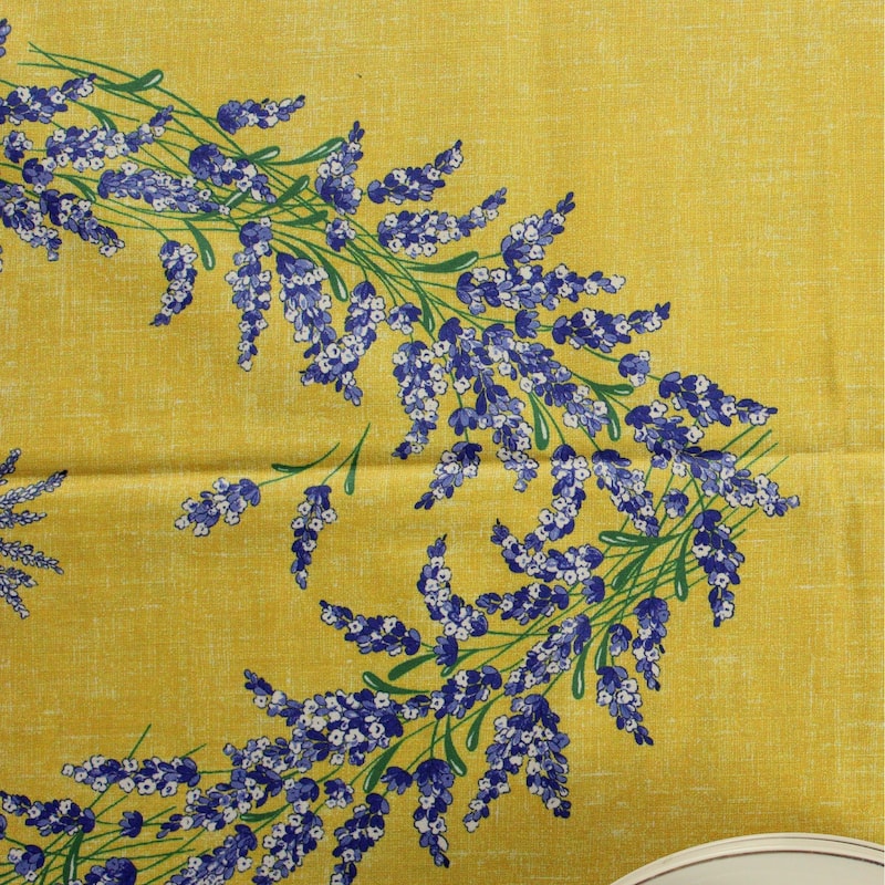 Wipeable Spill Resistant Provencal Cotton Cannes Collection Tablecloth