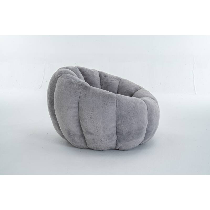 GDFStudio - Faux Fur Floral-Shaped Ultra-Soft Bean Bag Chair