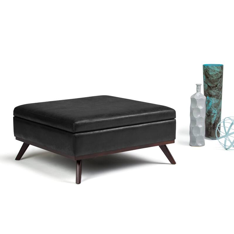 Square Coffee Table Storage Ottoman