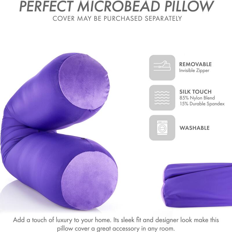 Straight Body Pillow, Premium Microbead,Side Sleeping / Pregnant Women