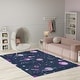 preview thumbnail 9 of 7, Nourison Imagination Indoor only Black Solar System Graphic Area Rug