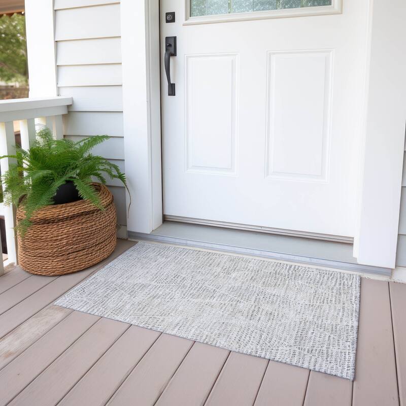 Machine Washable Indoor/ Outdoor Chantille Contemporary Diamonds Rug