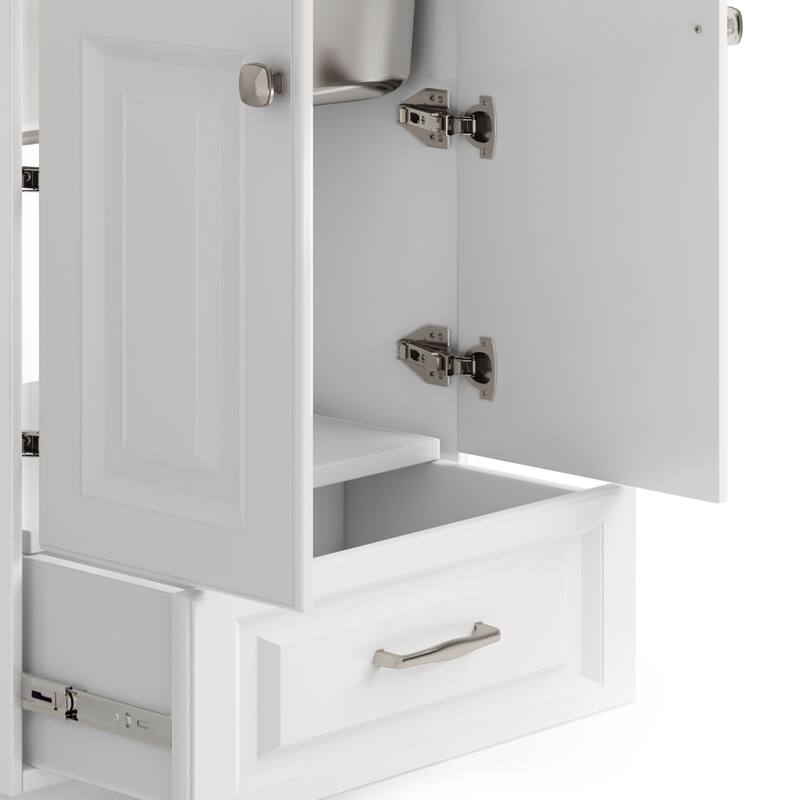 WYNDENHALL Bakersfield Transitional Laundry Cabinet with Faucet and Stainless Steel Sink