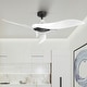 preview thumbnail 4 of 11, 54" White Propeller ABS 3-blade Modern Outdoor Ceiling Fan without Light