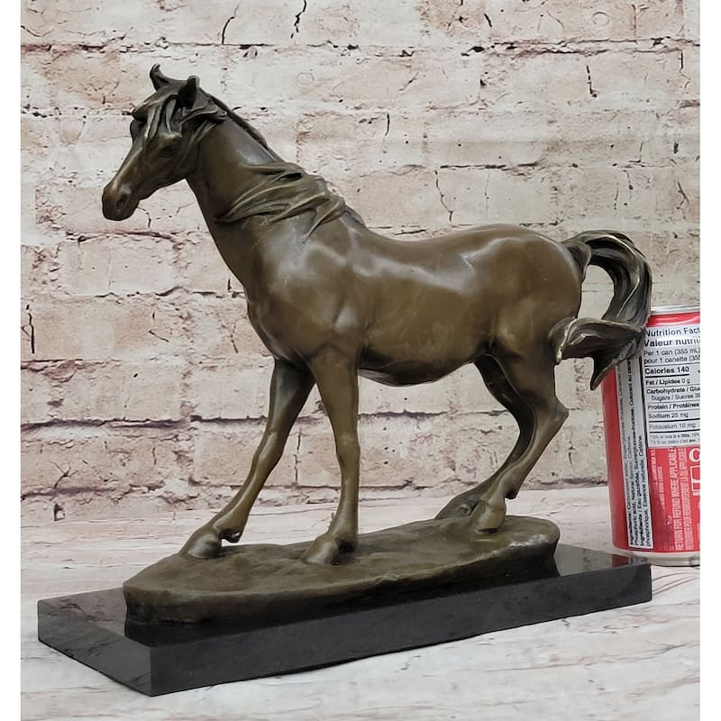 Arabian Imitative Horse Bronze Statue Sculpture Pj Mene Equestrian Stables Decor 10 Inches X 11 Inches