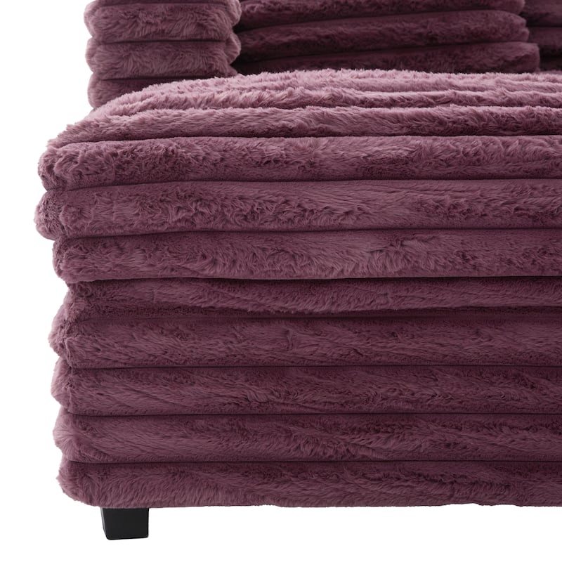 Oversized Double Chaise Lounge Sofa 83.5" Sofa Bed Cloud Couch Plush With Two Supportive Pillows,Usb Ports And Cup Holders
