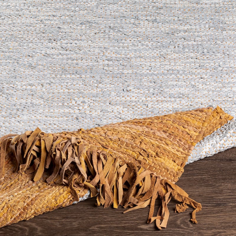 Artistic Weavers Andaman Rustic Leather/Cotton Handmade Area Rug