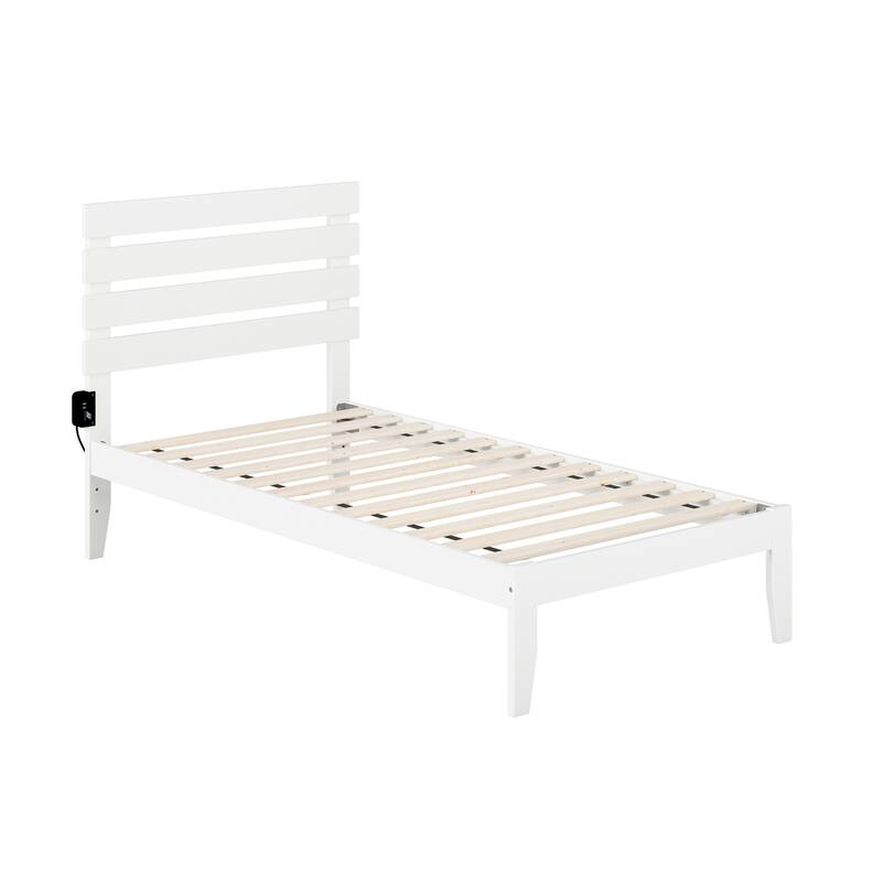 Oxford Platform Bed with USB Charger