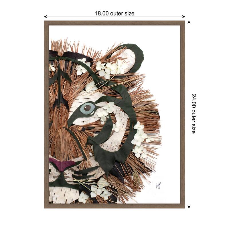 Kate and Laurel Tiger by Madeline Jeppesen Framed Canvas Wall Art Print