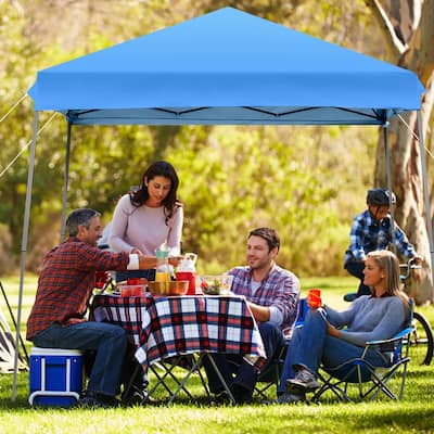 10x10 ft Pop up Tent Compact Portable Canopy Shelter with Central Lock