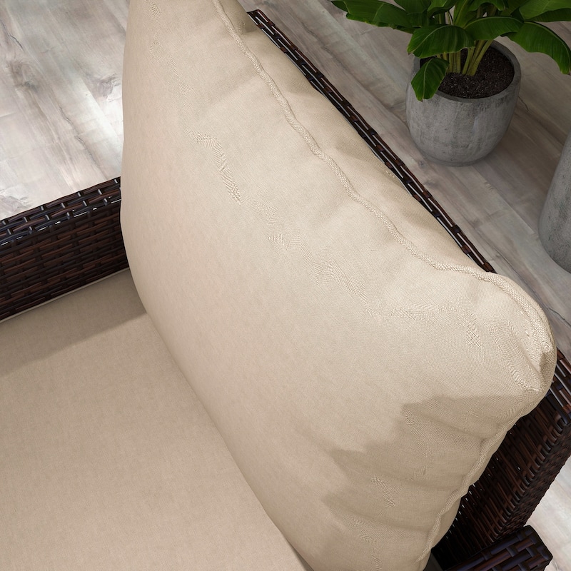 Outsunny 4-Piece Patio Chair Cushion and Back Pillow Set, Seat Replacement Patio, Cushions Set for Outdoor Garden Furniture