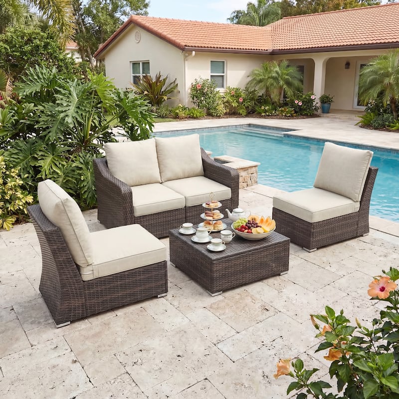 Aoodor Outdoor Seat/Back Cushion Set of 2