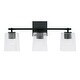 preview thumbnail 8 of 14, Lexi 3-light 23-inch Bath/ Vanity Fixture w/ Clear Fluted Square Glass