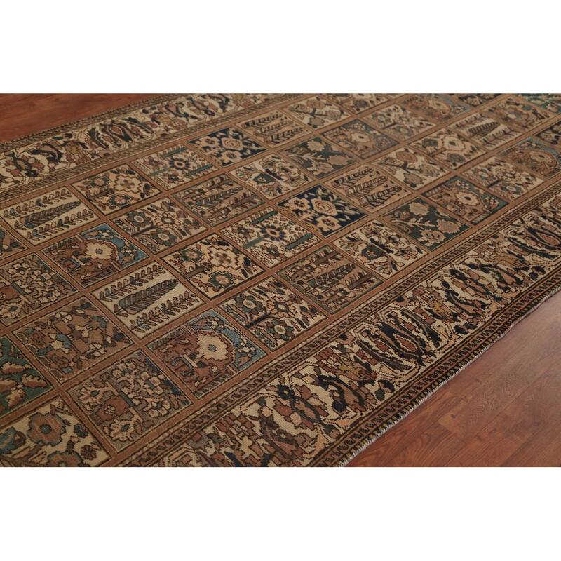 Garden Design Bakhtiari Persian Area Rug Hand-Knotted Wool Carpet - 5'3"x 10'5"