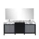 preview thumbnail 22 of 157, Lexora Zilara Bathroom Vanity Complete Set in Black and Grey with Faucet