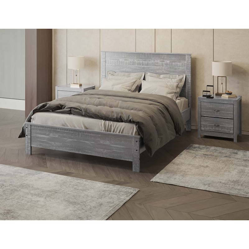Queen Size Solid Wood Walnut Bed, Modern Rustic Wooden Queen Bed Frames On Sale Bed Bath