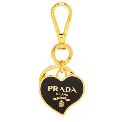 Prada Logo Heart Keyring