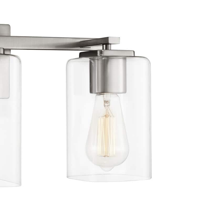 KAWOTI 20.75in. 3-light Bathroom Vanity Light with Square Glass