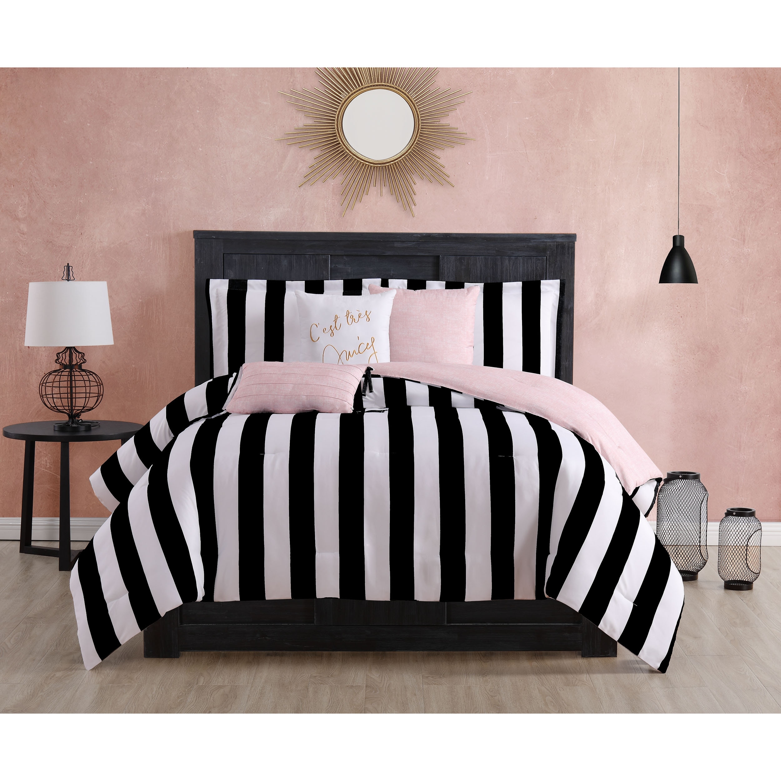 Buy Diamond Stripe Down-Alternative Comforter Set