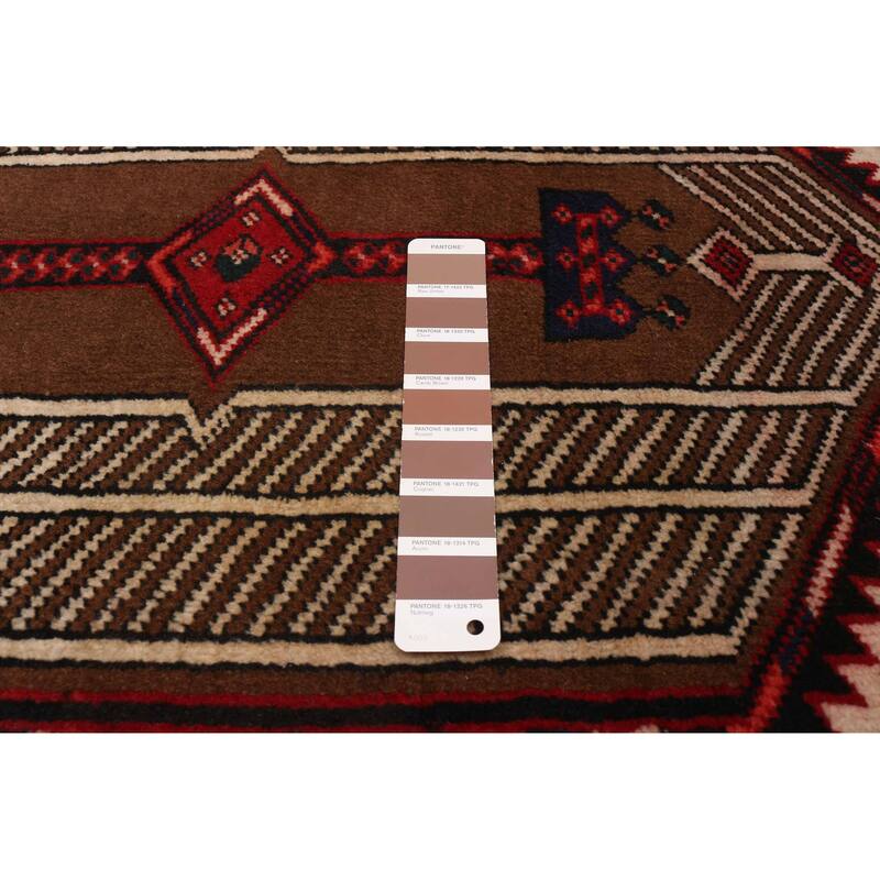 ECARPETGALLERY Hand-knotted Konya Brown Wool Rug - 3'7 x 7'9