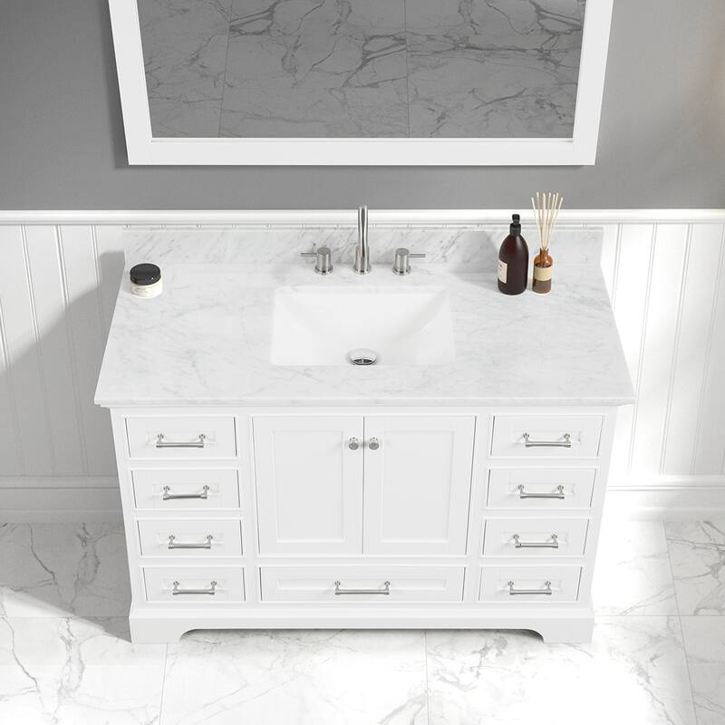Blossom Copenhagen 48" Bathroom Vanity with Marble Top & Ceramic Sink
