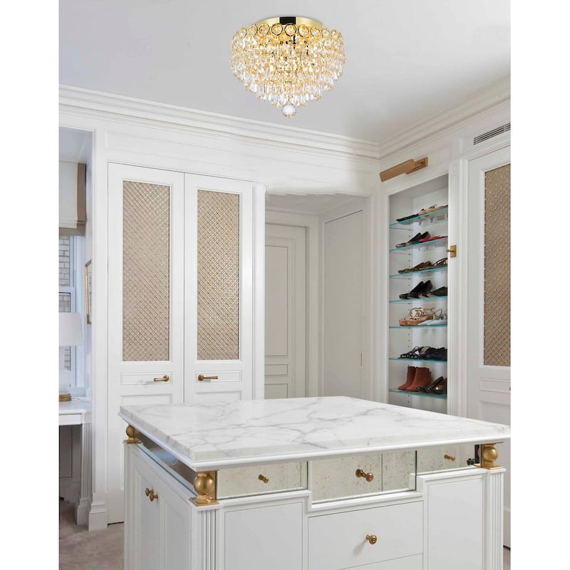 Fleur Illumination 4 light Gold Flush Mount