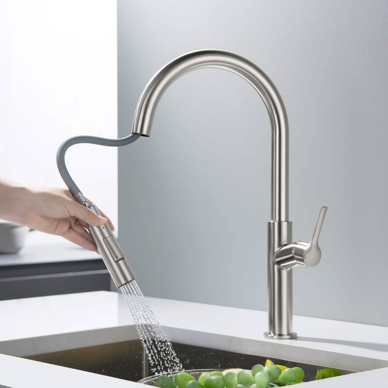 Fusion-T Single Handle Pull Down Kitchen Sink Faucet with Soap Dispenser