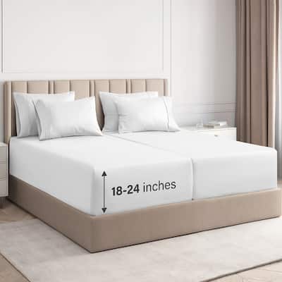 CGK Linens 6 Piece Extra Deep Pocket Microfiber Hotel Luxury Bed Sheets Set