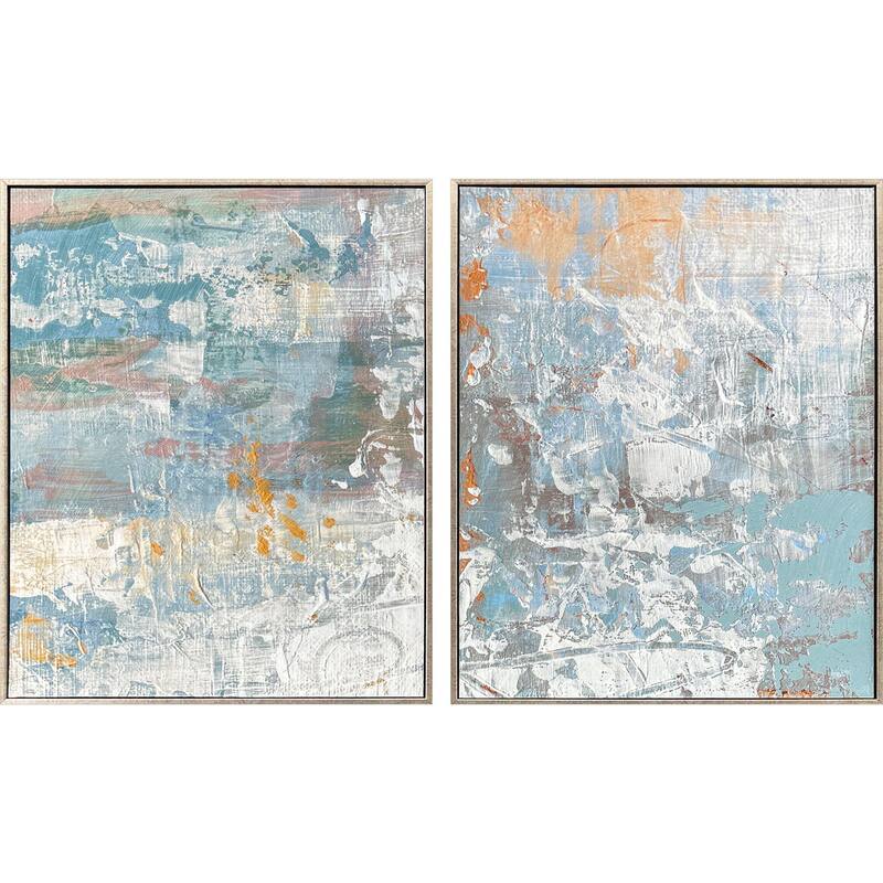 Paragon Textural Abstract I Non-Glass Framed Art - Set of 2