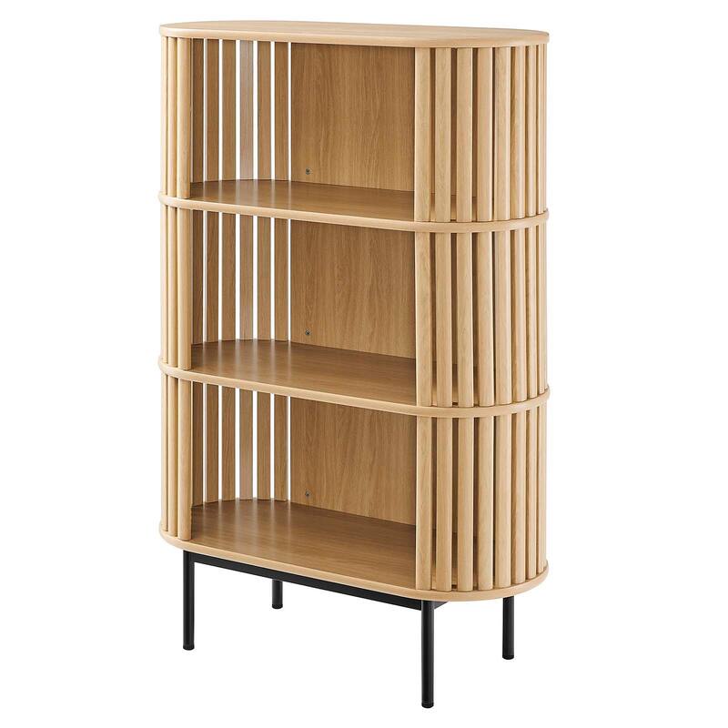 Collins Modern Oak Wooden 3-shelf Bookcase Display Cabinet