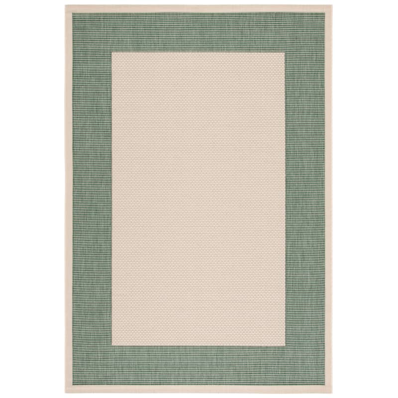 SAFAVIEH Courtyard Sherrie Border Indoor/ Outdoor Waterproof Patio Backyard Rug