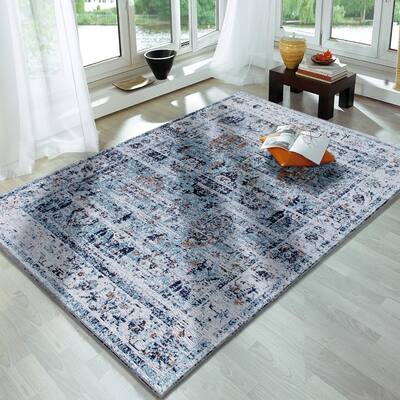 Jella Coastal Blue 8x10 Rug - 8 ' X 10 ' Rectangle - 8 ' X 10 ' Rectangle