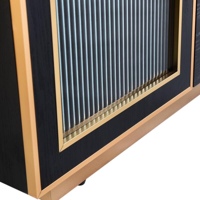 StyleCraft Aurelia 2-Door, 3-Drawer Sideboard - Ebony & Gold