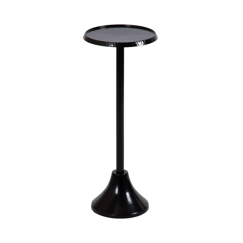 Kate and Laurel Sanzo Metal Side Table - 9x9x23 - Burgundy