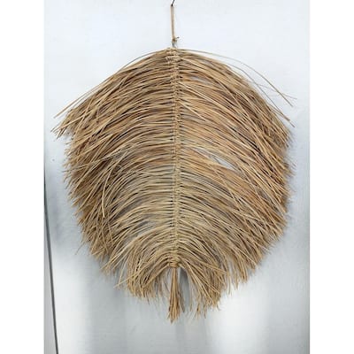 Boho Hanging Leaf Décor Lg Natural H 31.5" - NATURAL