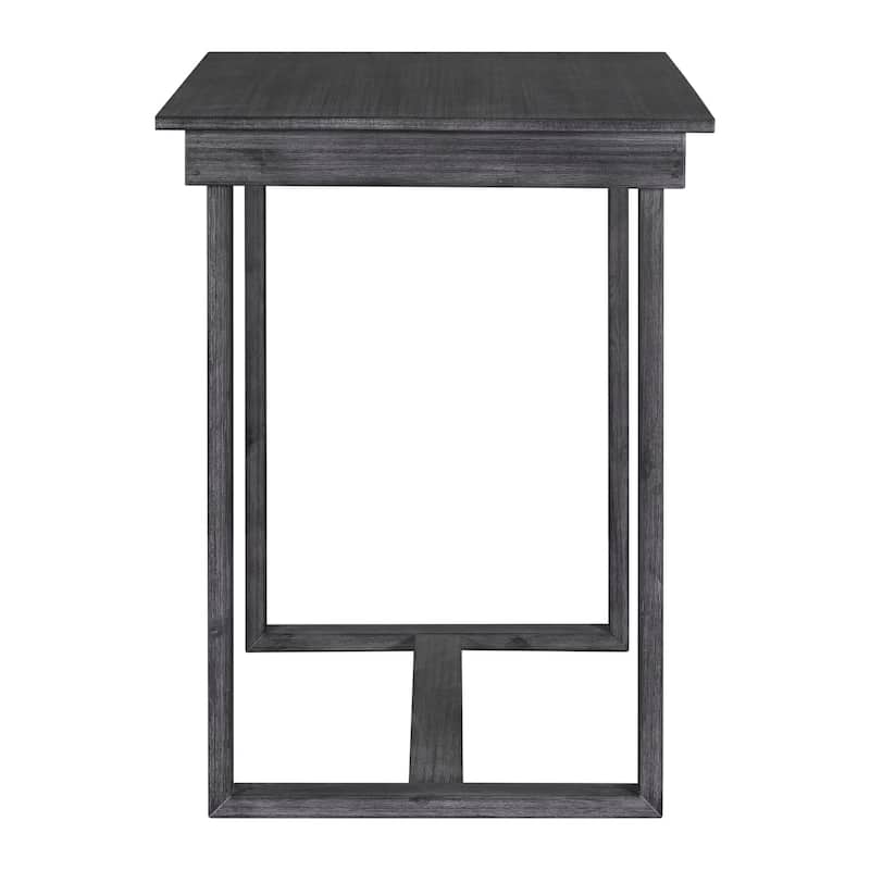 5-Piece, Farmhouse Counter Heigh Dining Table Set with 1 Rectangular Dining Table and 4 Dining Chairs, for Dining Room, Gray