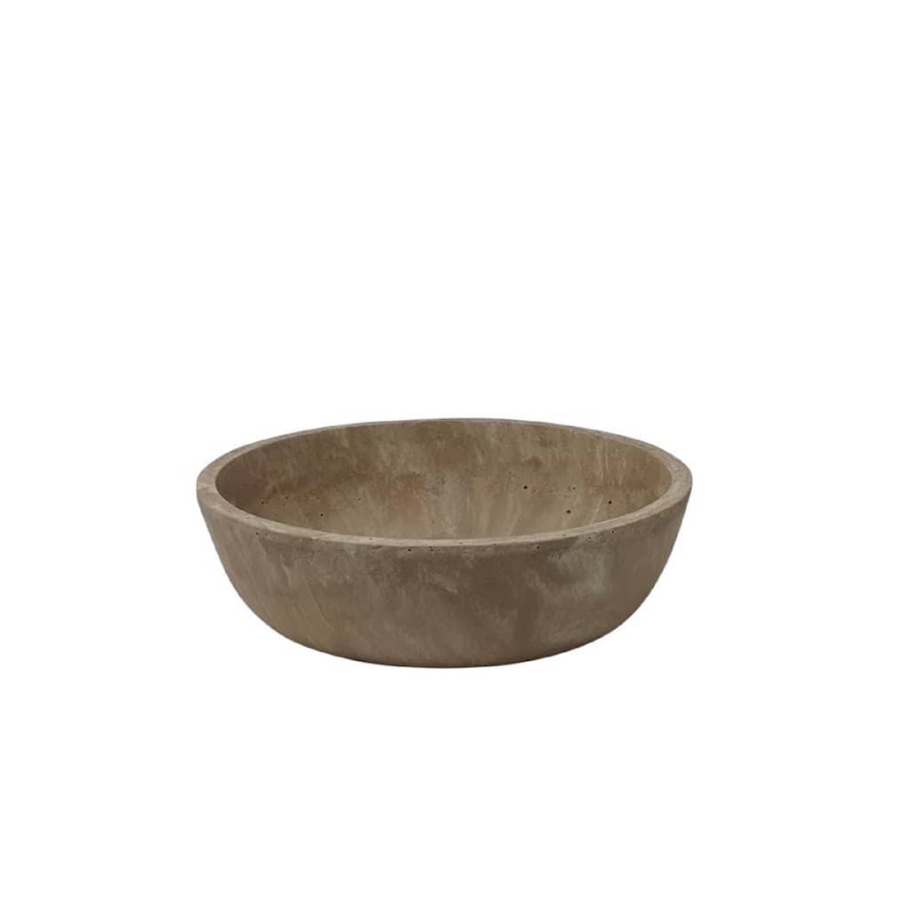 Serving Bowl Beige Resin Dia 10" - Beige