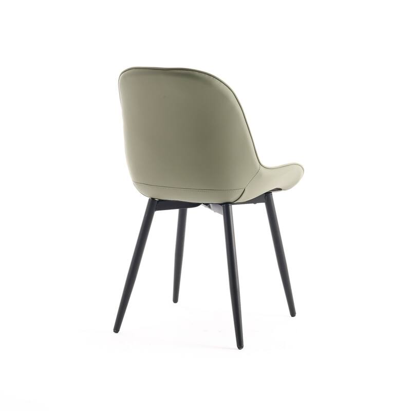 Modern Dining Chairs Set of 2 with Curved Backrest