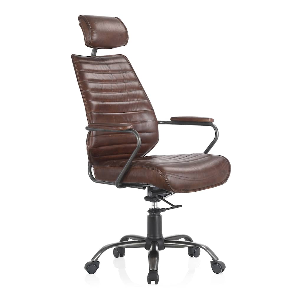 Aurelle Home Modern Leather Upholstered Office Chair