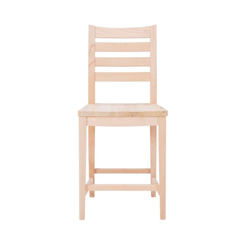 Linon Hetrick Unfinished Farmhouse Counter Stool (Set of 2)