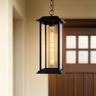 CWI Lighting Blackbridge 1 Light Black Outdoor Pendant