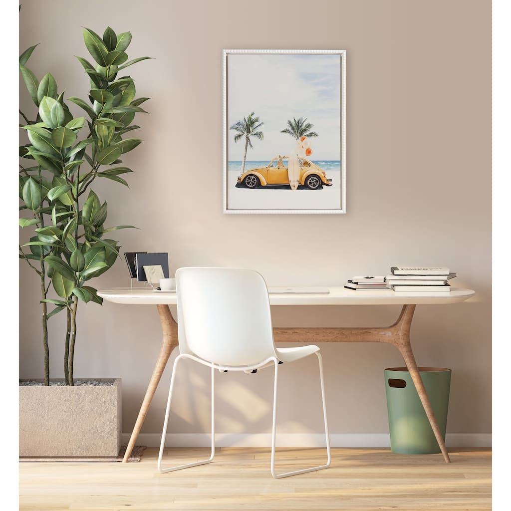 Sylvie Beaded Kangaroo Summer Adventures Canvas by July Art Prints