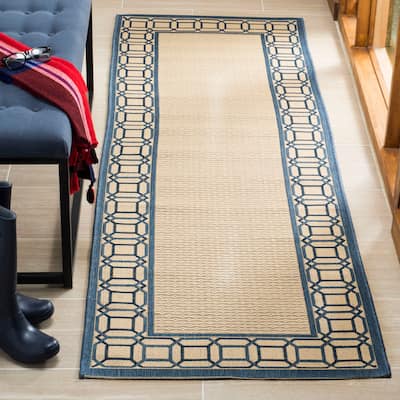 Martha Stewart by SAFAVIEH Facet Border Indoor/ Outdoor Waterproof Rug