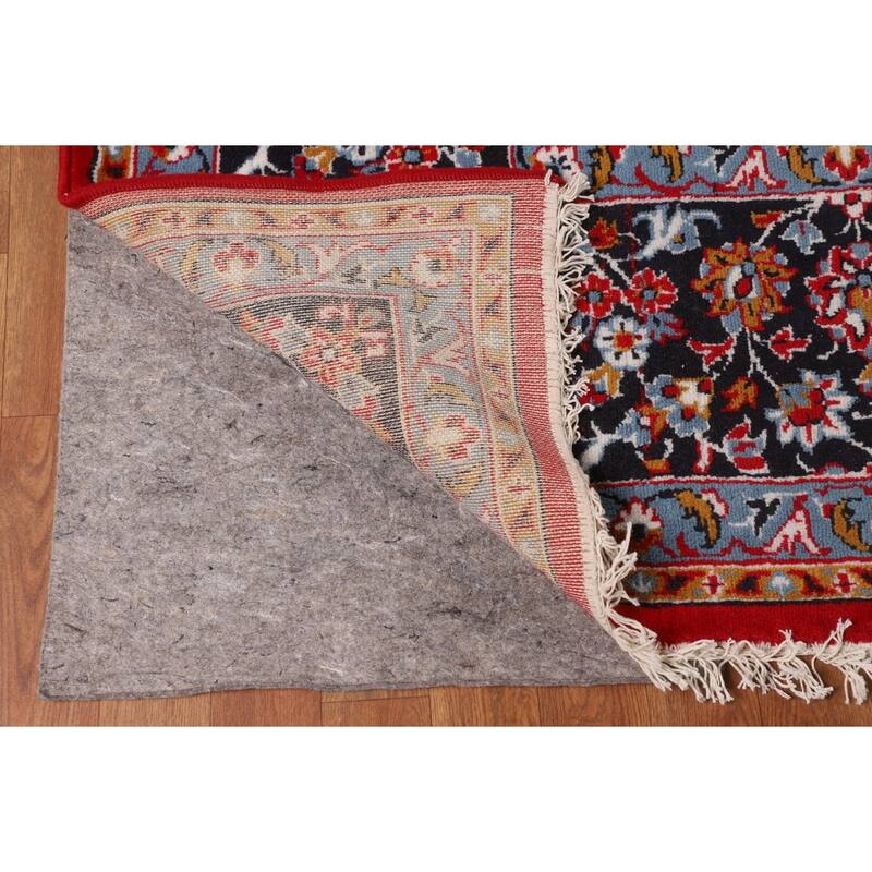 Floral Red Kashan Turkish Area Rug Dining Room Machine Made Carpet - 9'9" x 12'7"