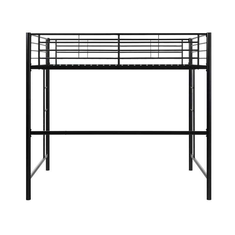 Walker Edison Abner Black Metal Full Size Loft Bed