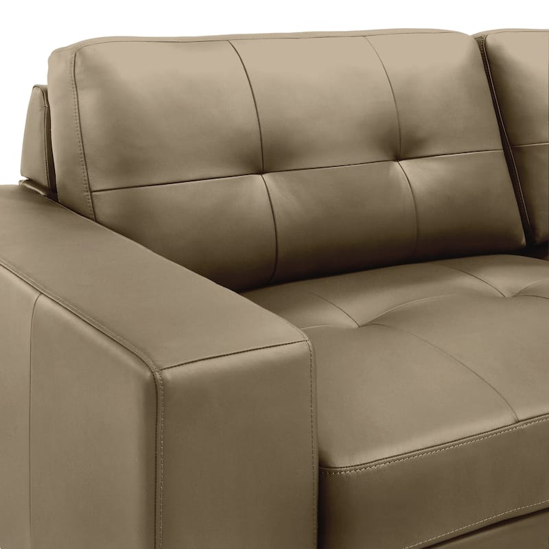 Faelin 79" Modern Sofa Loveseat, Top Grain Leather Couch with Removable Cushions