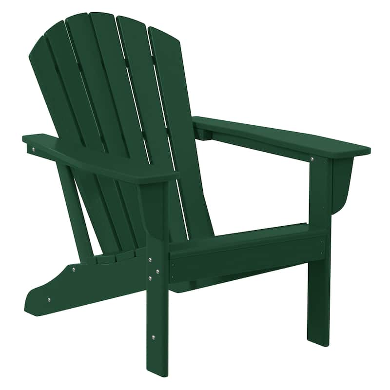 Altura Classic Outdoor Eco-Friendly All Weather Adirondack Chair with Ottoman (2-Piece Set)