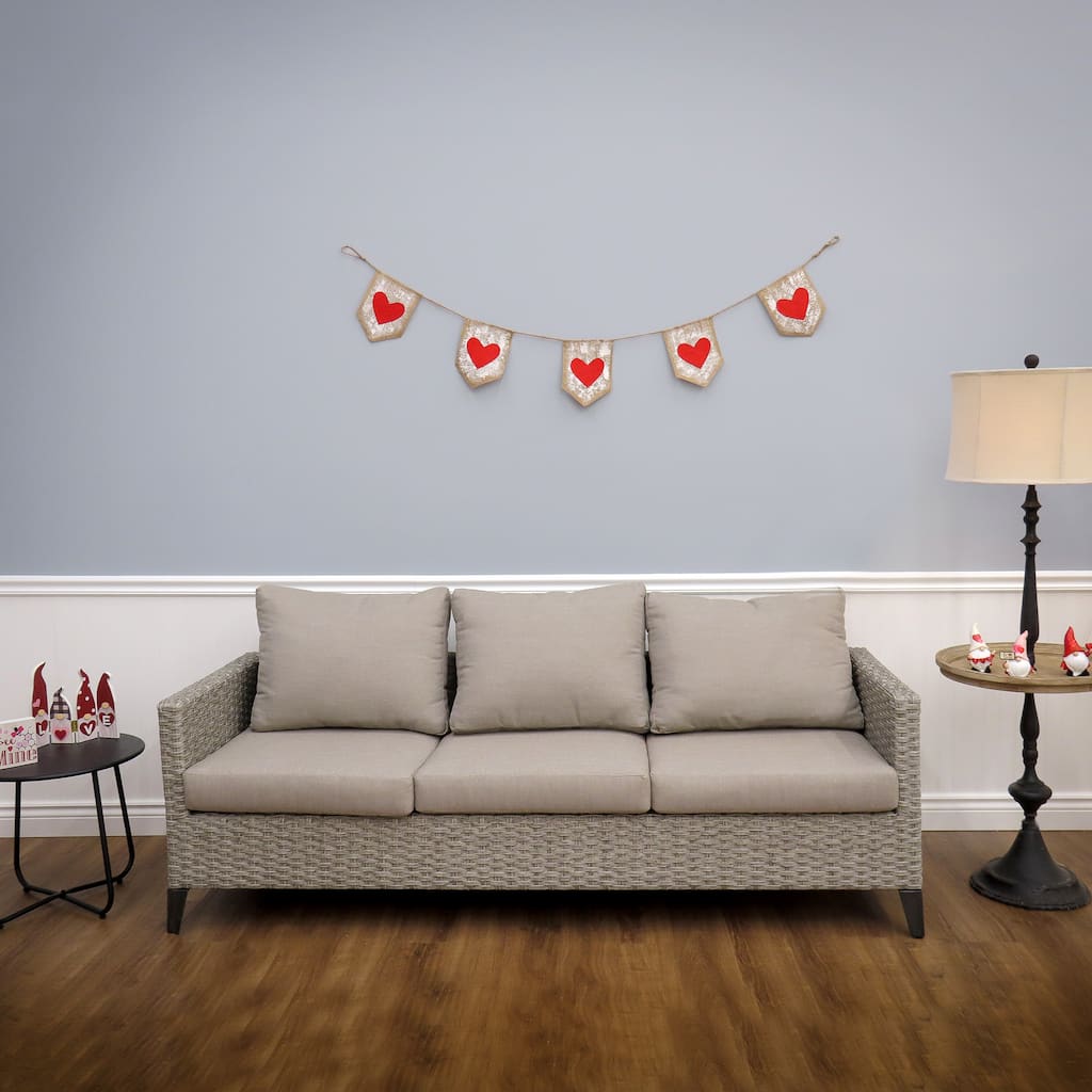National Tree Company 6 ft. Valentine's Red Hearts Garland - 6 ft