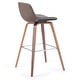 preview thumbnail 60 of 147, WYNDENHALL Cacey Mid Century Modern Bentwood Counter Height Stool (Set of 2) - 20.7'' x 21.1'' x 36.6